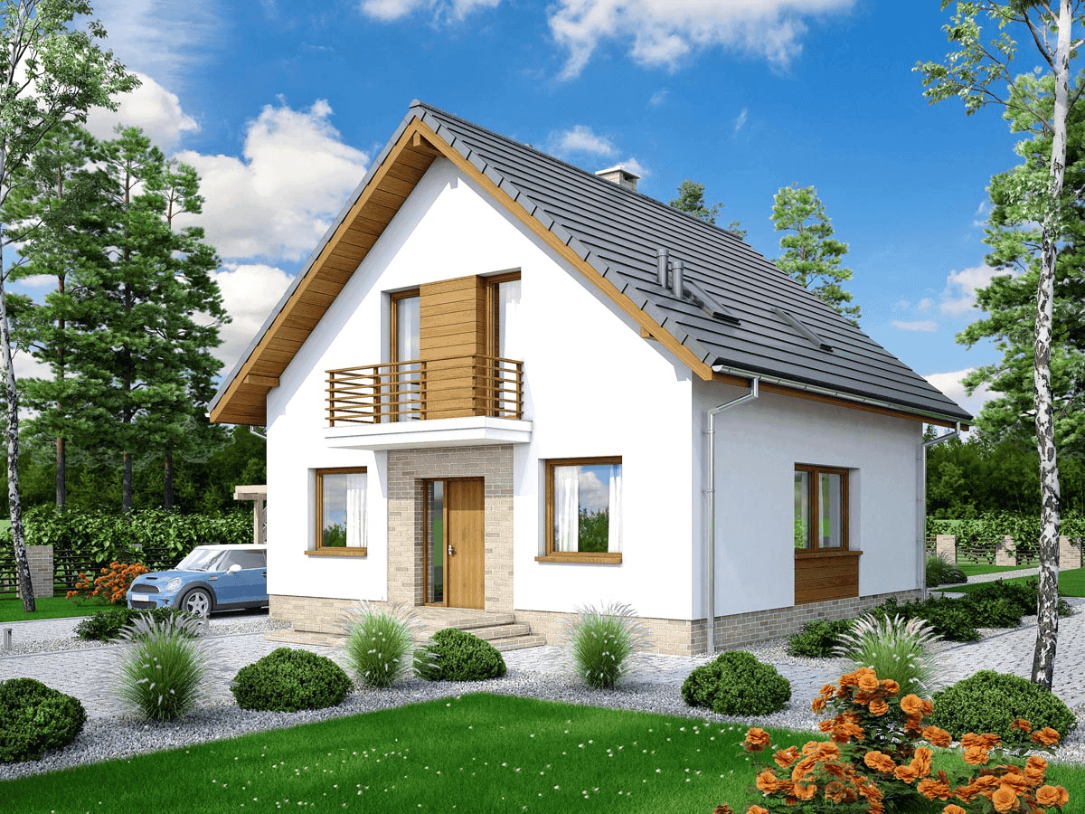 wizualizacja domu jednorodzinnego Lungo 4