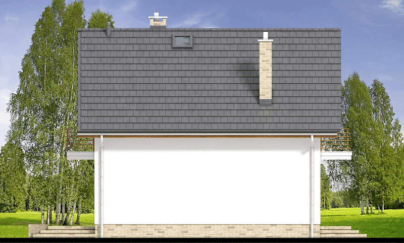 Elewacja lewa domu jednorodzinnego Lungo 4 mini