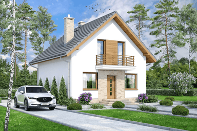 Wizualizacja domu jednorodzinnego Lungo 4 mini
