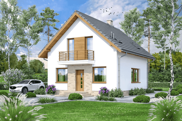 Wizualizacja domu jednorodzinnego Lungo 4 mini