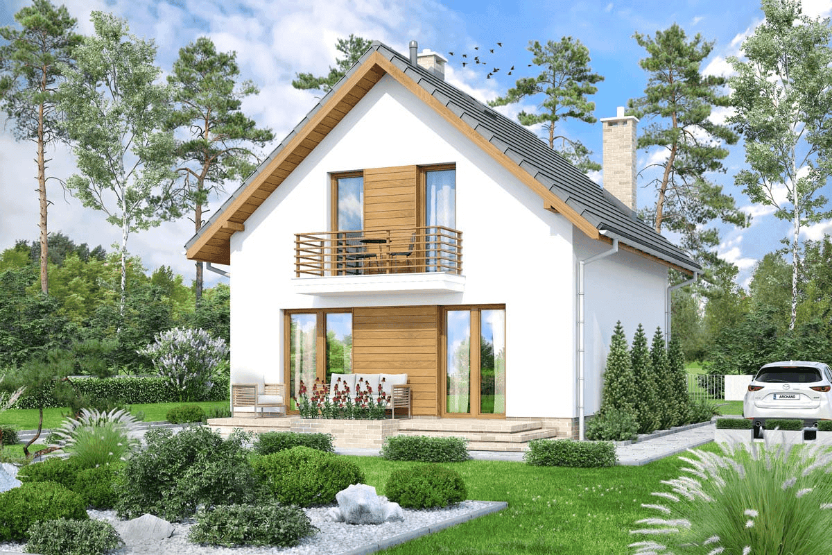 Wizualizacja domu jednorodzinnego Lungo 4 mini