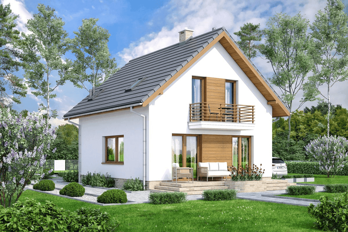 Wizualizacja domu jednorodzinnego Lungo 4 mini