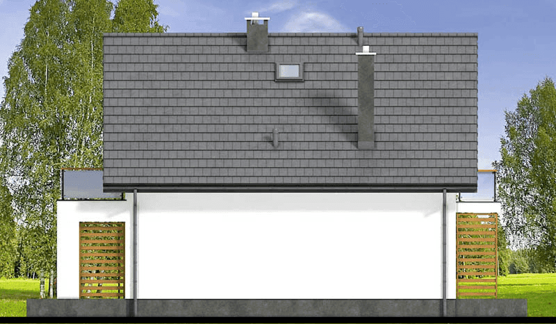 elewacja prawa domu jednorodzinnego Lungo 4 modern