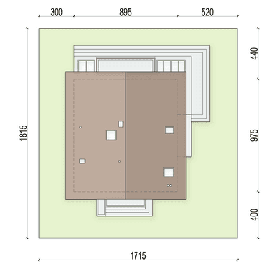 rzut usytuowania domu jednorodzinnego Lungo 4 modern na działce