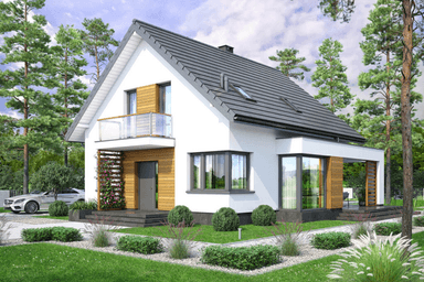 wizualizacja domu jednorodzinnego Lungo 4 modern