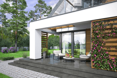 wizualizacja domu jednorodzinnego Lungo 4 modern