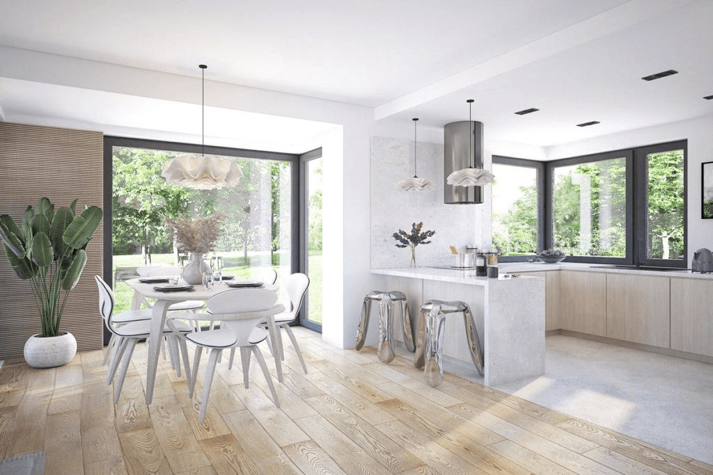 wizualizacja domu jednorodzinnego Lungo 4 modern