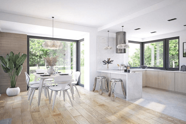 wizualizacja domu jednorodzinnego Lungo 4 modern