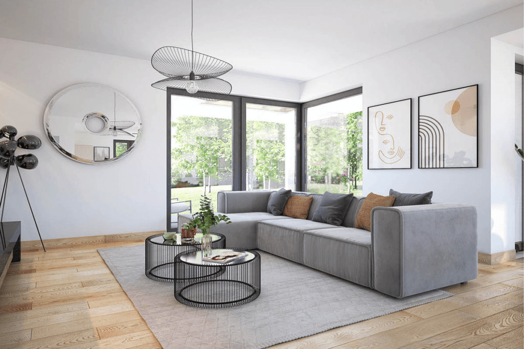 wizualizacja pokoju w projekcie domu jednorodzinnego Lungo 4 modern