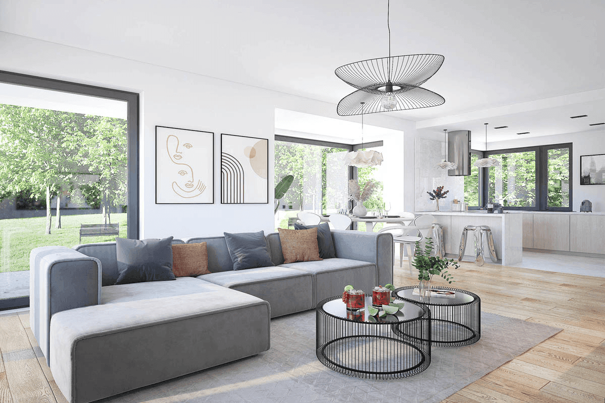 wizualizacja domu jednorodzinnego Lungo 4 modern