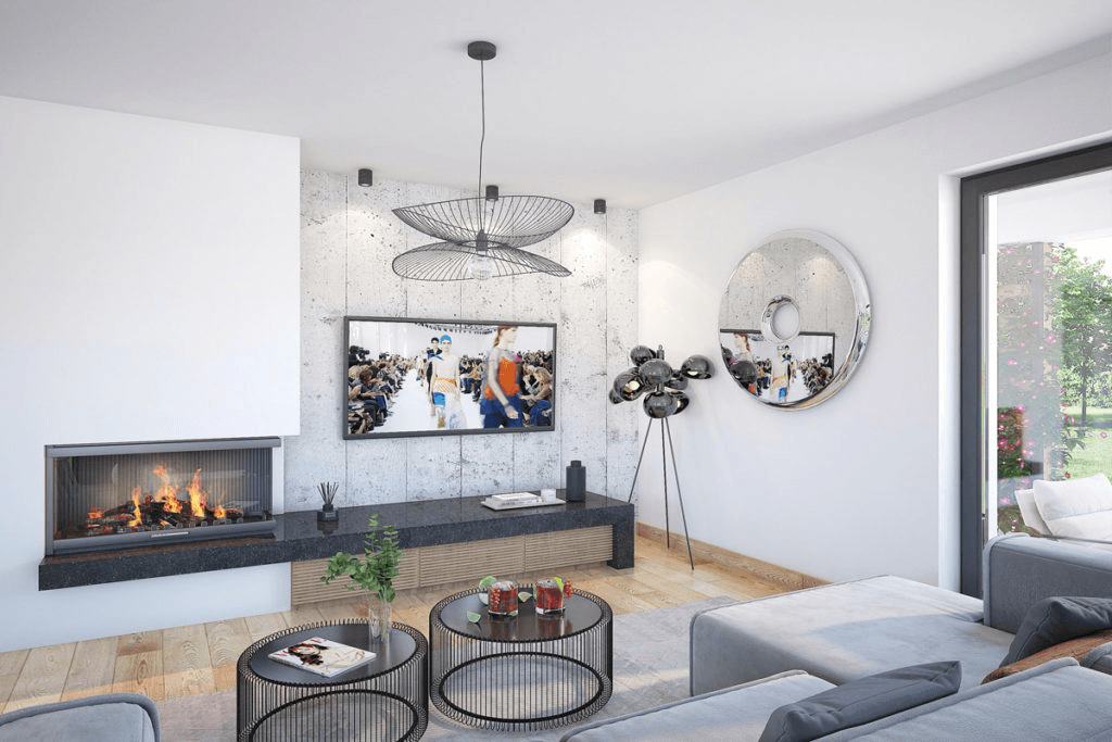 wizualizacja domu jednorodzinnego Lungo 4 modern