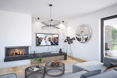 wizualizacja domu jednorodzinnego Lungo 4 modern