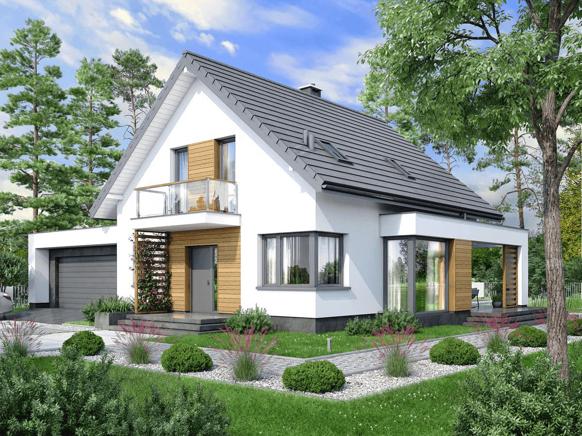 Wizualizacja domu jednorodzinnego Lungo 4 modern s2