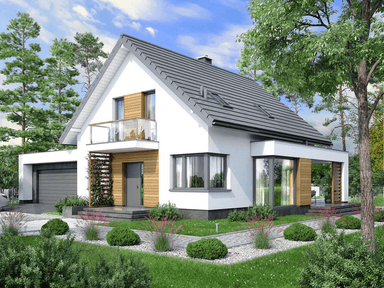 Wizualizacja domu jednorodzinnego Lungo 4 modern s2