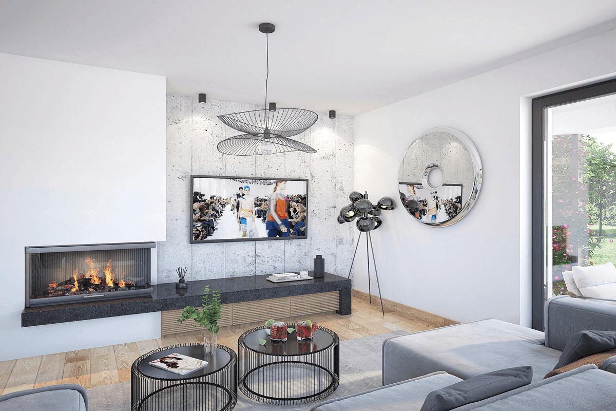 Wizualizacja domu jednorodzinnego Lungo 4 modern s2