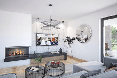 Wizualizacja domu jednorodzinnego Lungo 4 modern s2