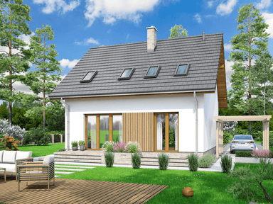 Wizualizacja domu jednorodzinnego Lungo 5