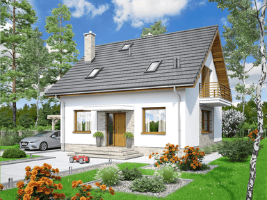 Wizualizacja domu jednorodzinnego Lungo 5