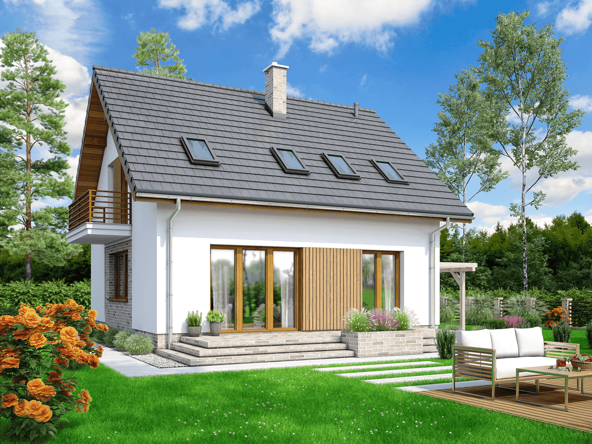 Wizualizacja domu jednorodzinnego Lungo 5