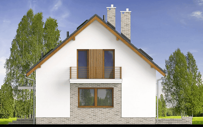 Elewacja prawa domu jednorodzinnego Lungo 5 g1