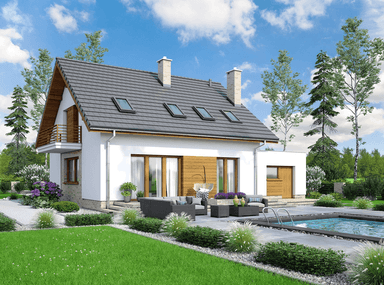 Wizualizacja domu jednorodzinnego Lungo 5 g1