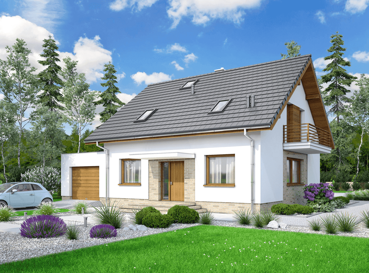 Wizualizacja domu jednorodzinnego Lungo 5 g1