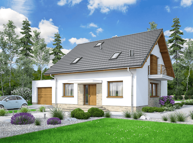 Wizualizacja domu jednorodzinnego Lungo 5 g1