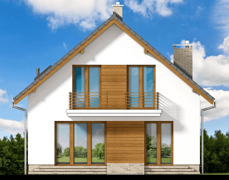 elewacja tylna domu jednorodzinnego Lungo 6