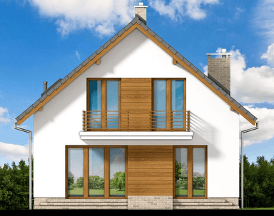 elewacja tylna domu jednorodzinnego Lungo 6