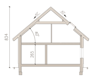 przekrój domu jednorodzinnego Lungo 6