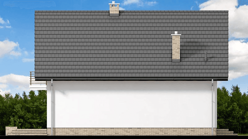 elewacja lewa domu jednorodzinnego Lungo 6