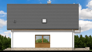 elewacja prawa domu jednorodzinnego Lungo 6