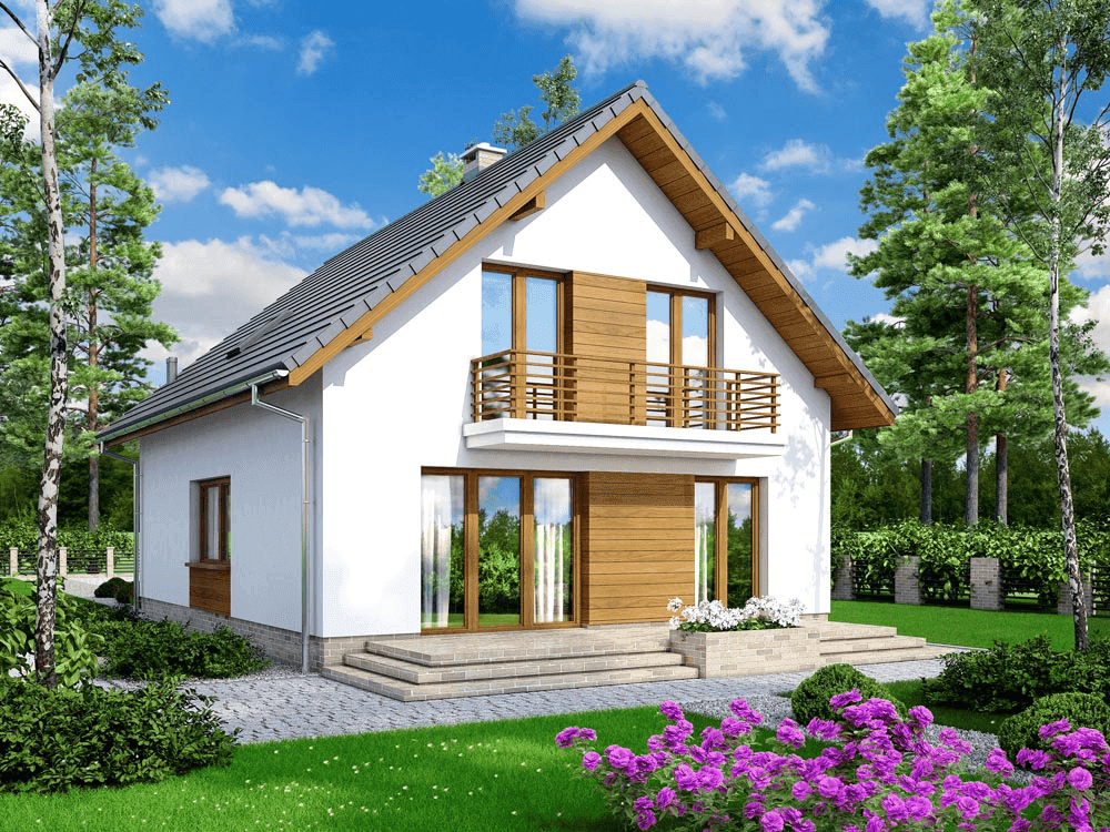 wizualizacja domu jednorodzinnego Lungo 6