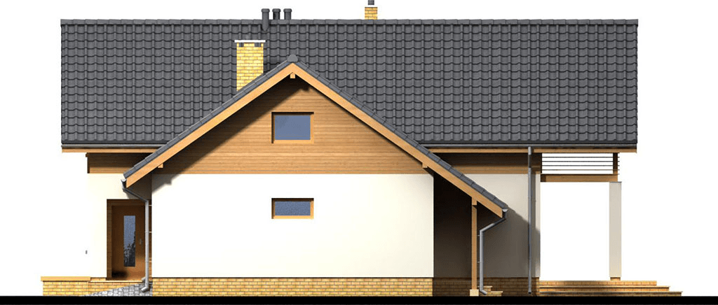 Elewacja prawa domu jednorodzinnego Macchiato