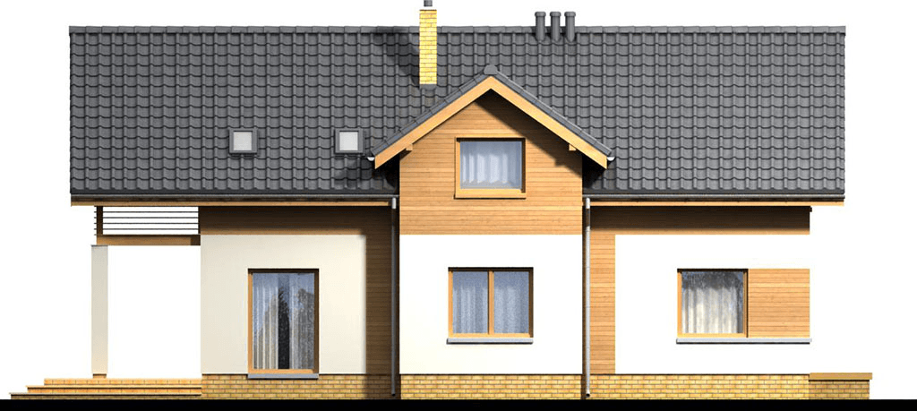 Elewacja lewa domu jednorodzinnego Macchiato