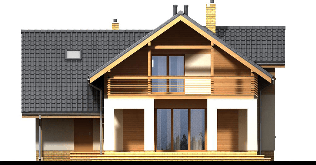 Elewacja tylna domu jednorodzinnego Macchiato