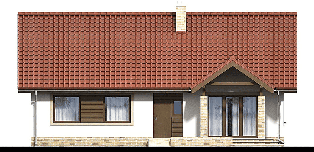 Elewacja tylna domu jednorodzinnego Makadamia