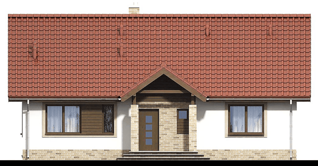 Elewacja frontowa domu jednorodzinnego Makadamia