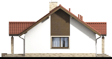 Elewacja lewa domu jednorodzinnego Makadamia