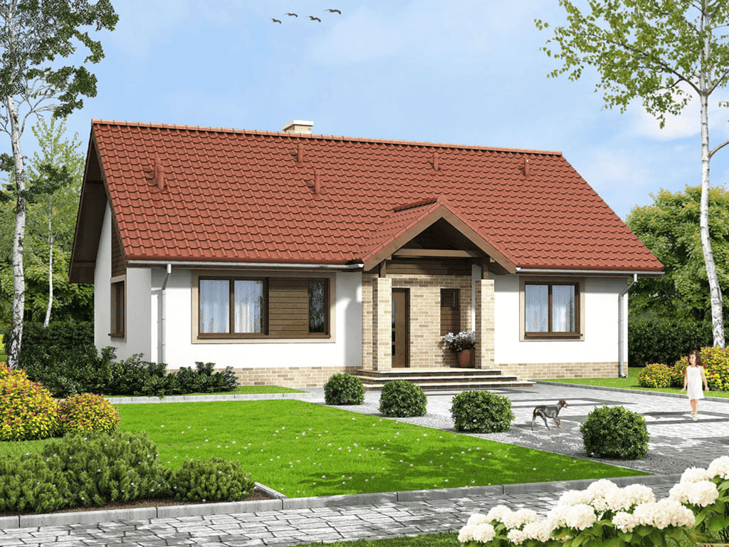 Wizualizacja domu jednorodzinnego Makadamia