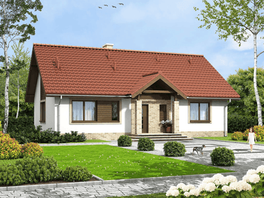 Wizualizacja domu jednorodzinnego Makadamia