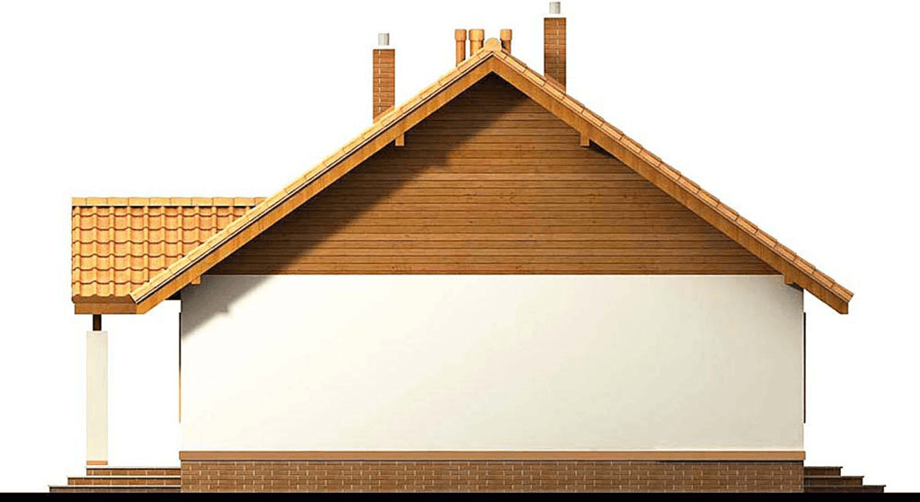 Elewacja prawa domu jednorodzinnego Malibu 2