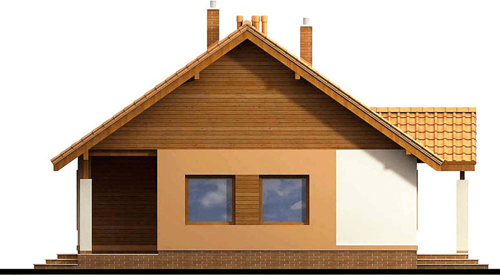 Elewacja lewa domu jednorodzinnego Malibu 2