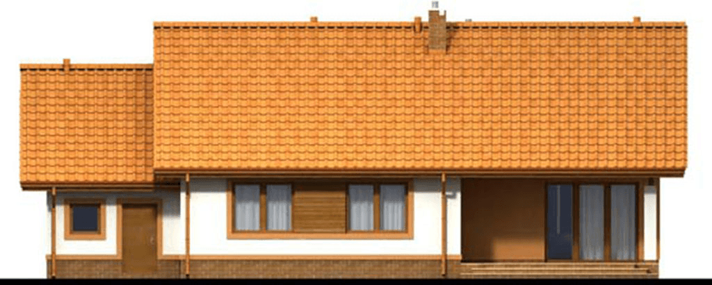 Elewacja tylna domu jednorodzinnego Malibu 2 G1