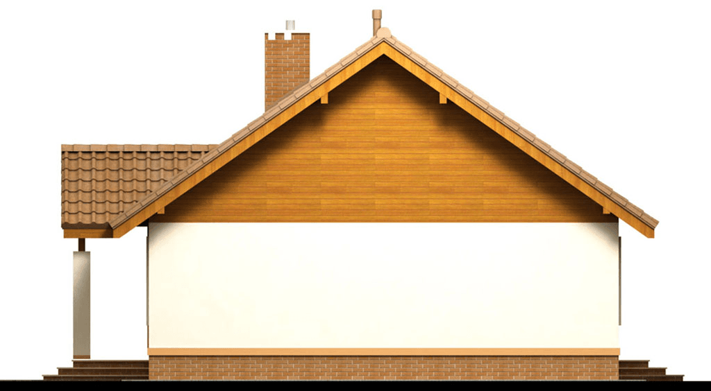 Elewacja prawa domu jednorodzinnego Malibu