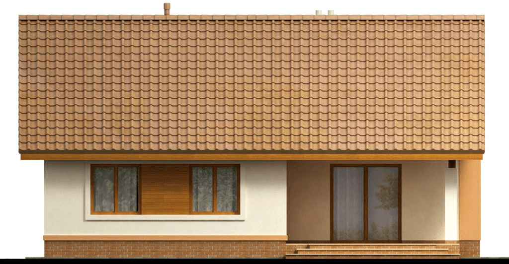 Elewacja tylna domu jednorodzinnego Malibu