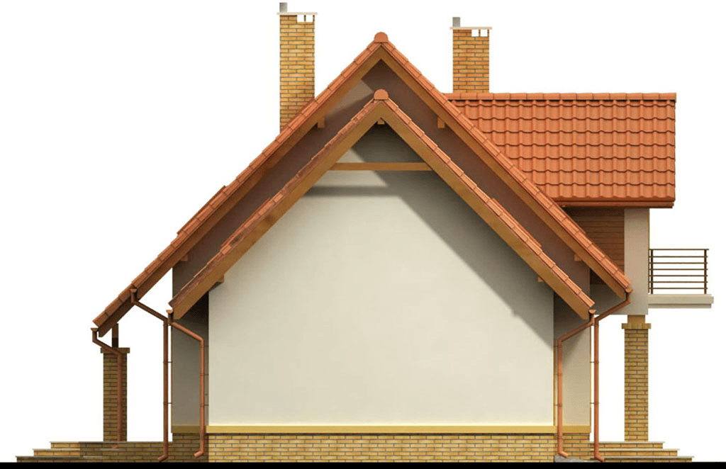 Elewacja lewa domu jednorodzinnego Mango