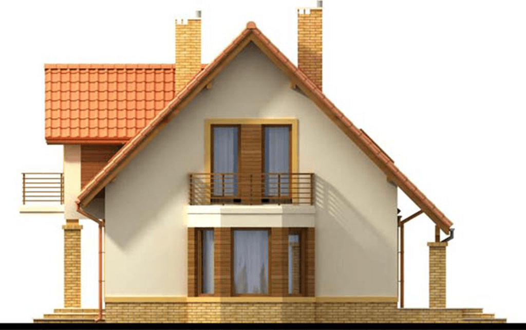 Elewacja prawa domu jednorodzinnego Mango G2