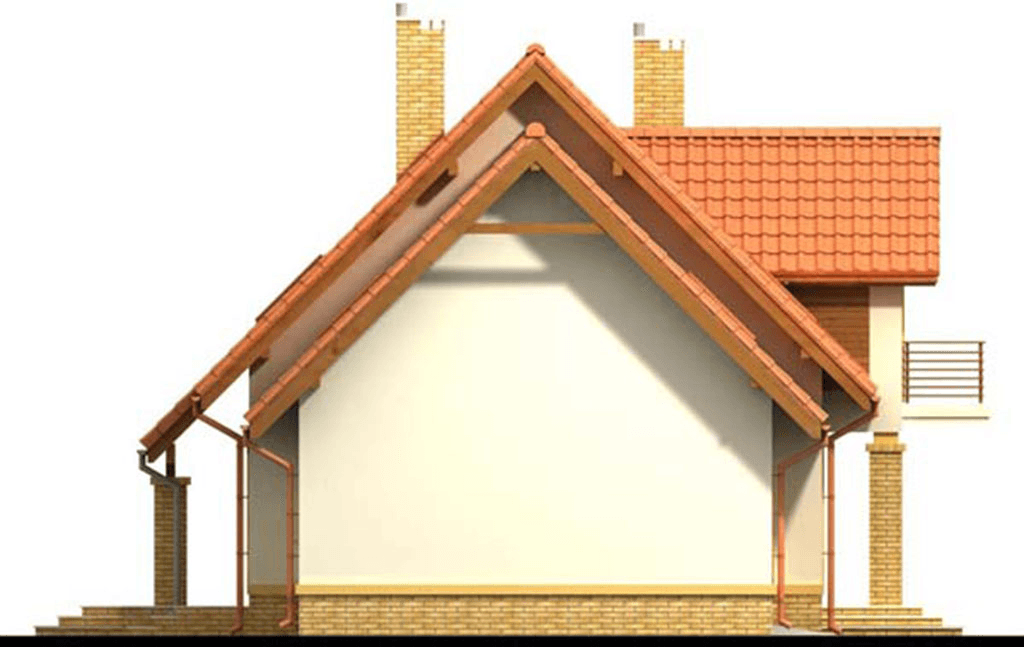 Elewacja lewa domu jednorodzinnego Mango G2