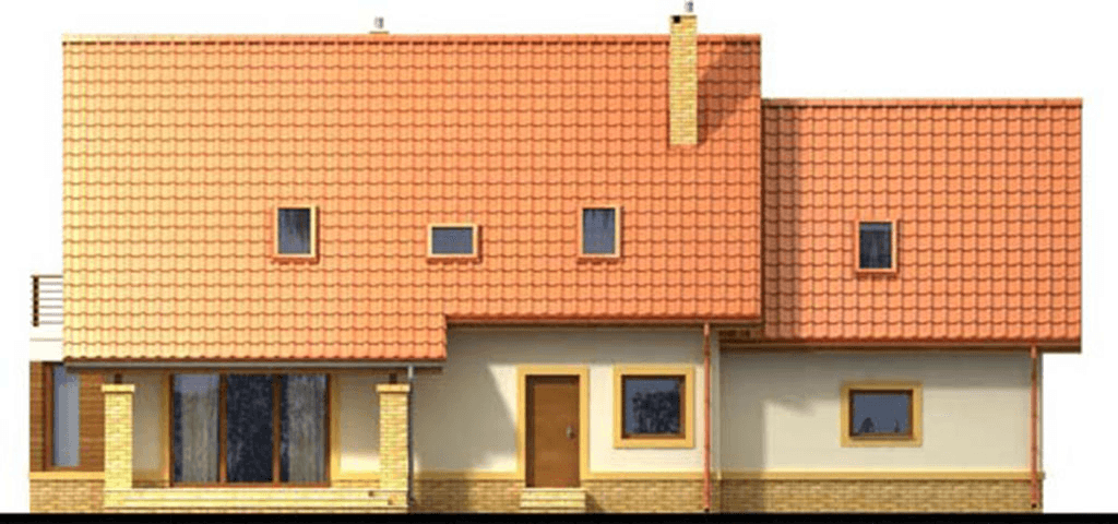 Elewacja tylna domu jednorodzinnego Mango G2